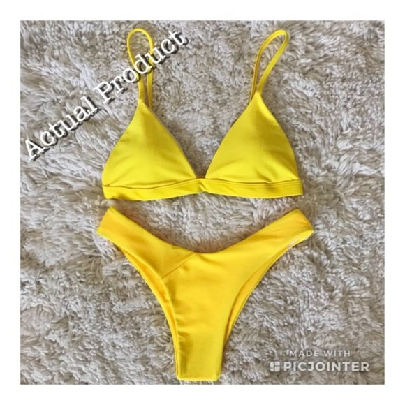 Yellow Print Cheeky "Perfect" Bikini - Picture 2 of 2